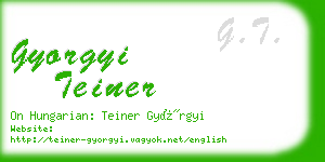 gyorgyi teiner business card